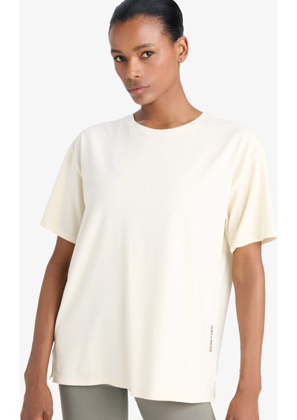 Comfort Fit Bisiklet Yaka Sporcu Kısa Kollu Tişört E3494AX25SM