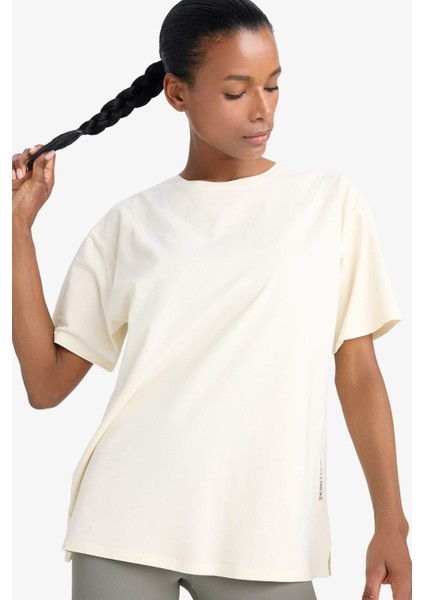 Comfort Fit Bisiklet Yaka Sporcu Kısa Kollu Tişört E3494AX25SM