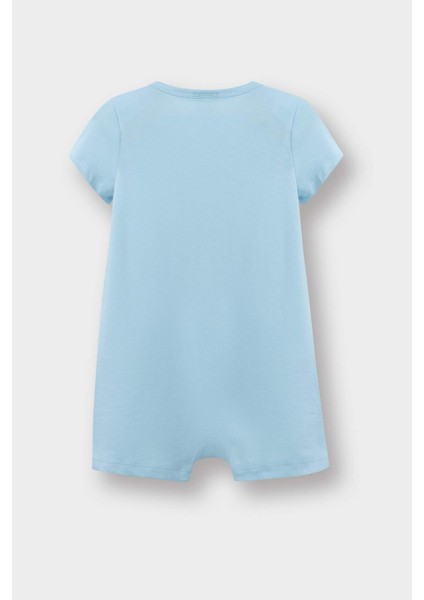 Erkek Bebek Yenidoğan Dinozor Baskılı Penye Kısa Kollu 2'li Tulum E4013A525SM