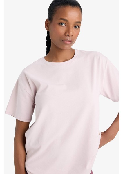 Fit Comfort Fit Bisiklet Yaka Basic Düz Sporcu Kısa Kollu Tişört E3494AX25SM