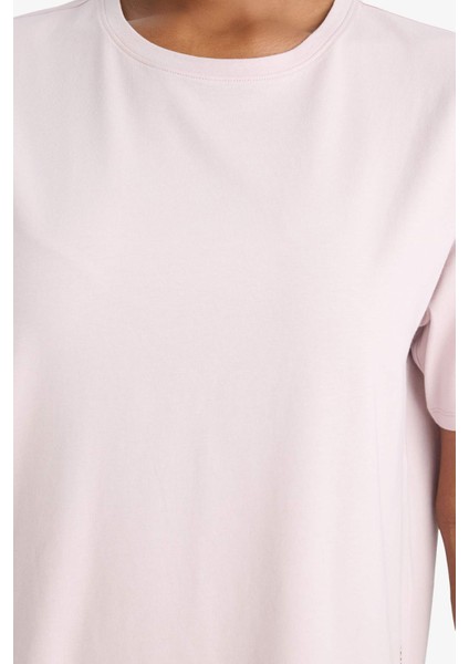 Fit Comfort Fit Bisiklet Yaka Basic Düz Sporcu Kısa Kollu Tişört E3494AX25SM