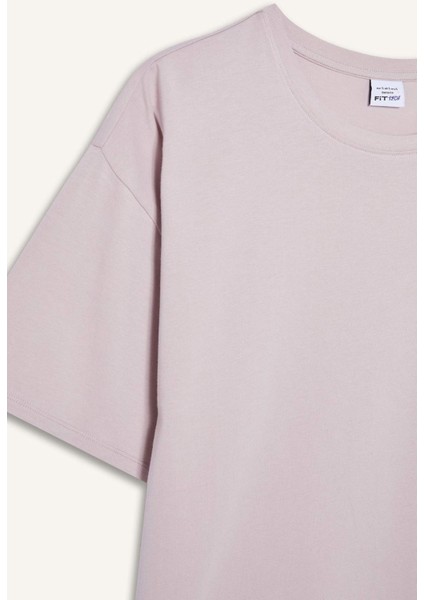 Fit Comfort Fit Bisiklet Yaka Basic Düz Sporcu Kısa Kollu Tişört E3494AX25SM