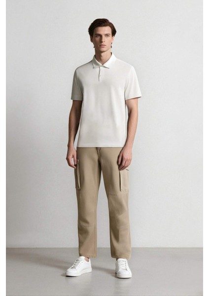 Wide Leg Bol Rahat Kesim Kargo Cepli Geniş Paça Gabardin Pantolon E5810AX25SP