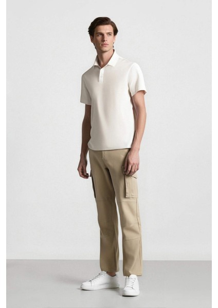 Wide Leg Bol Rahat Kesim Kargo Cepli Geniş Paça Gabardin Pantolon E5810AX25SP