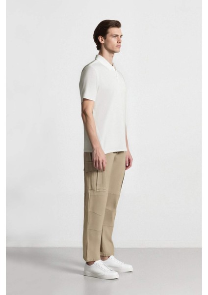 Wide Leg Bol Rahat Kesim Kargo Cepli Geniş Paça Gabardin Pantolon E5810AX25SP