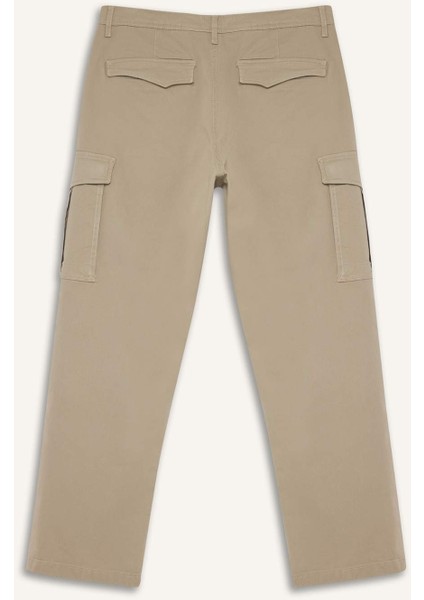 Wide Leg Bol Rahat Kesim Kargo Cepli Geniş Paça Gabardin Pantolon E5810AX25SP