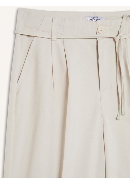 Wide Leg Kumaş Palazzo Pantolon Üç Cepli Normal Bel Standart Boy E5970AX25SP