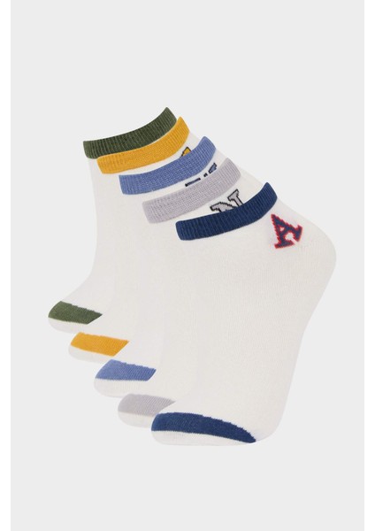 Erkek Çocuk 5'li Pamuklu Patik Çorap E5498A8NS