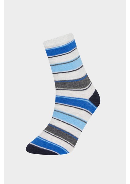 Erkek Çocuk 5'li Pamuklu Uzun Çorap E5529A8NS