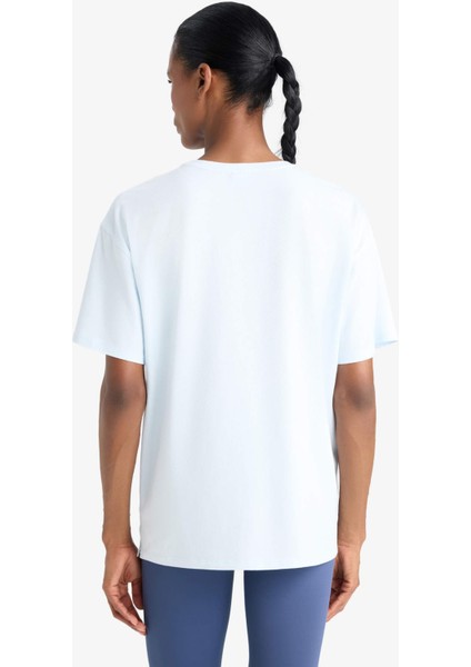 Fit Comfort Fit Bisiklet Yaka Sporcu Kısa Kollu Tişört