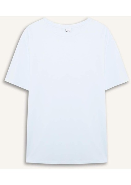 Fit Comfort Fit Bisiklet Yaka Sporcu Kısa Kollu Tişört