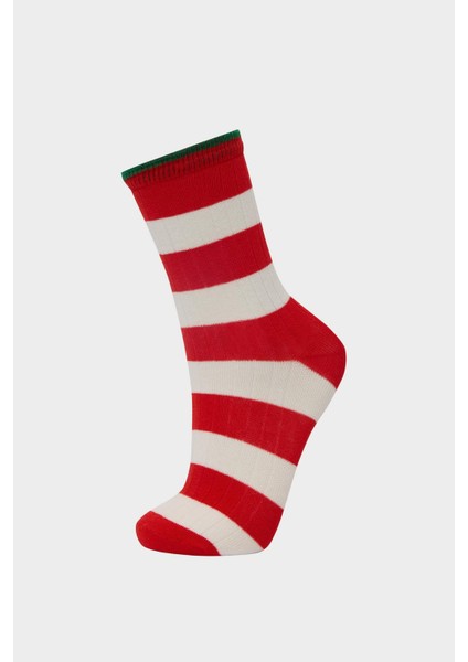 Erkek Çocuk 3'lü Pamuklu Uzun Çorap E5518A8NS