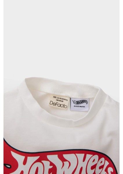 Erkek Bebek Hot Wheels Bisiklet Yaka Kısa Kollu Tişört E4716A525SM