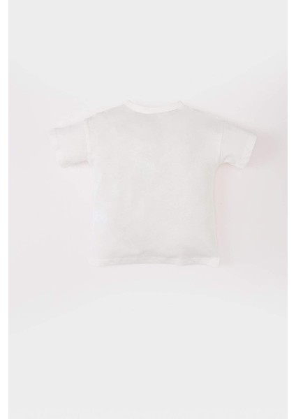 Erkek Bebek Hot Wheels Bisiklet Yaka Kısa Kollu Tişört