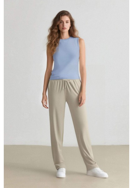 Harem Belmando Kumaş Pantolon Cepli Normal Bel Basic Düz Paça L3164AZ25SM