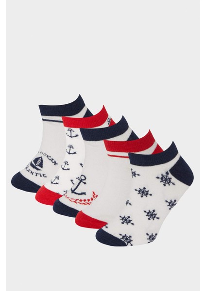 Erkek Çocuk 5'li Pamuklu Patik Çorap E5509A8NS