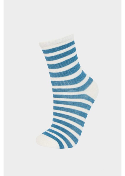 Erkek Çocuk Rahat Lastikli 3'lü Pamuklu Uzun Çorap E5544A8NS