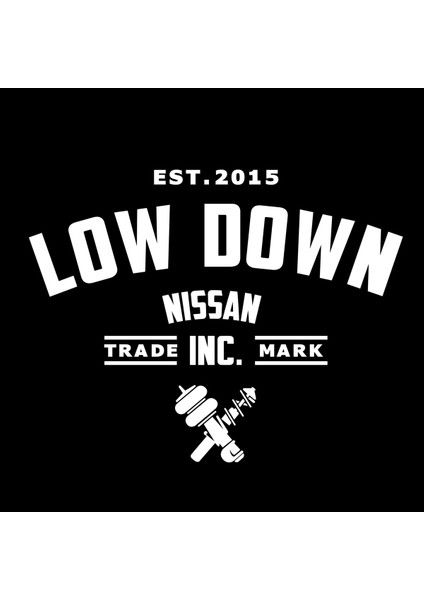 Low Down Nissan Arka Cam Özel Yeni Sticker 40*31 cm