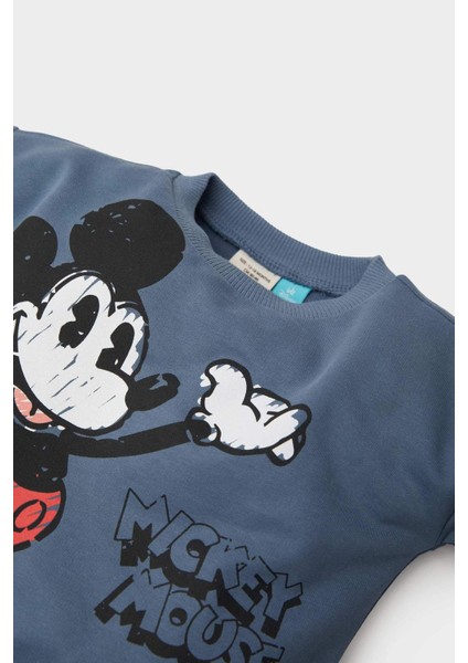 Erkek Bebek Disney Mickey & Minnie Bisiklet Yaka Sweatshirt E4710A525SP