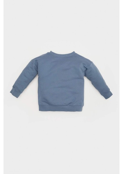 Erkek Bebek Disney Mickey & Minnie Bisiklet Yaka Sweatshirt E4710A525SP