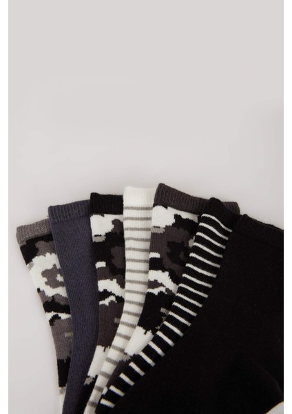 Erkek Çocuk 7'li Pamuklu Uzun Çorap E5534A8NS