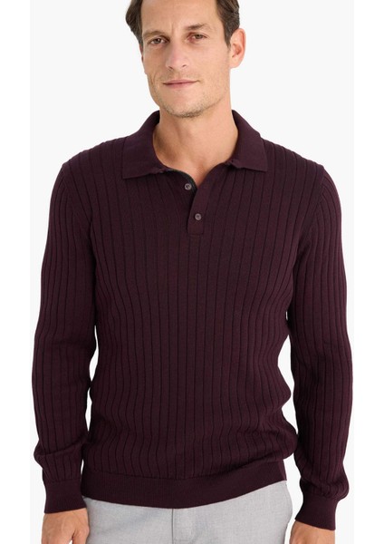 Standart Fit Polo Yaka Triko Kazak E5335AX24WN