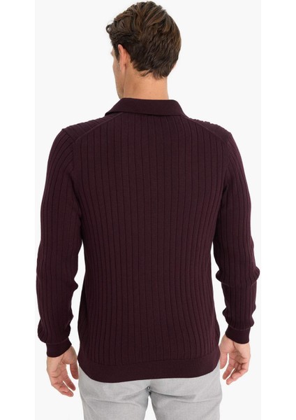 Standart Fit Polo Yaka Triko Kazak E5335AX24WN