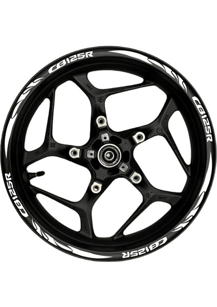 CB125R Beyaz Yazılı Beyaz Pençe Şeritli