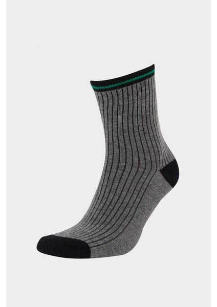 Erkek Çocuk 3'lü Pamuklu Uzun Çorap E5515A8NS