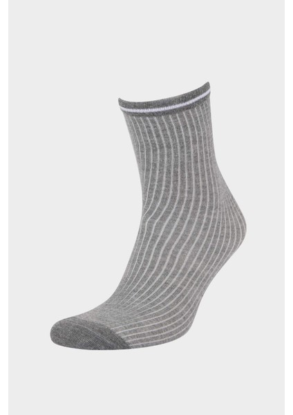 Erkek Çocuk 3'lü Pamuklu Uzun Çorap E5515A8NS