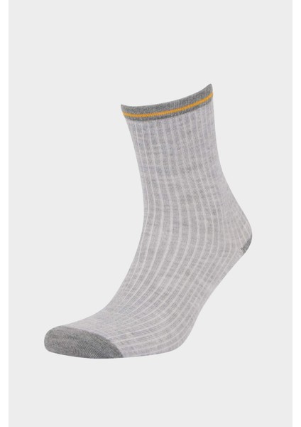 Erkek Çocuk 3'lü Pamuklu Uzun Çorap E5515A8NS