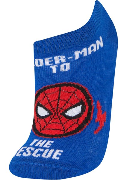 Erkek Çocuk Marvel Spiderman 3'lü Pamuklu Patik Çorap E5161A8NS