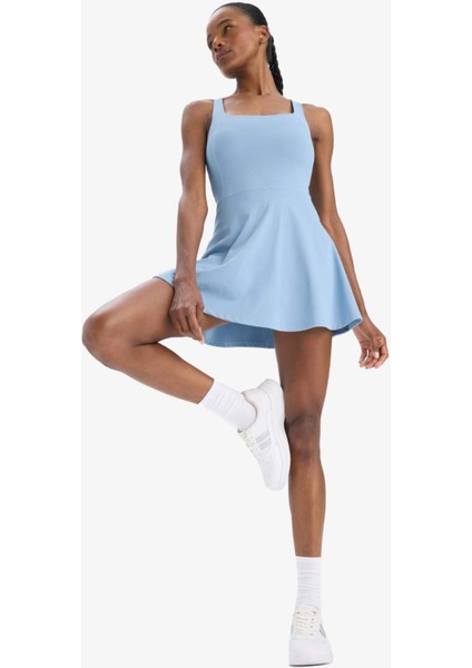 Standart Fit Kalın Askılı İçi Kısa Taytlı Tenis Elbisesi E3588AX25SM