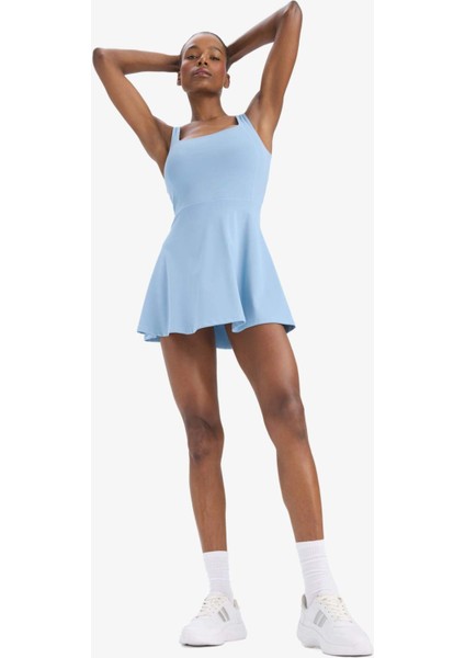 Standart Fit Kalın Askılı İçi Kısa Taytlı Tenis Elbisesi E3588AX25SM