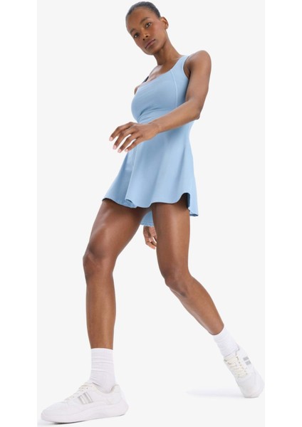 Standart Fit Kalın Askılı İçi Kısa Taytlı Tenis Elbisesi E3588AX25SM