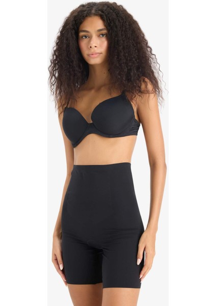 Siyah Şort Korse-Fall in Love E4741AX25SM