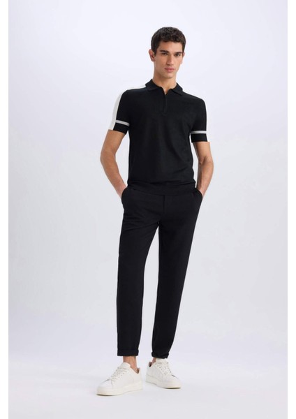 Jogger Fermuarlı Paça Yazlık Kumaş Pantolon E4779AX25SM