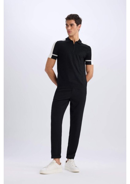 Jogger Fermuarlı Paça Yazlık Kumaş Pantolon E4779AX25SM