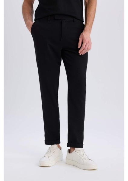 Jogger Fermuarlı Paça Yazlık Kumaş Pantolon E4779AX25SM