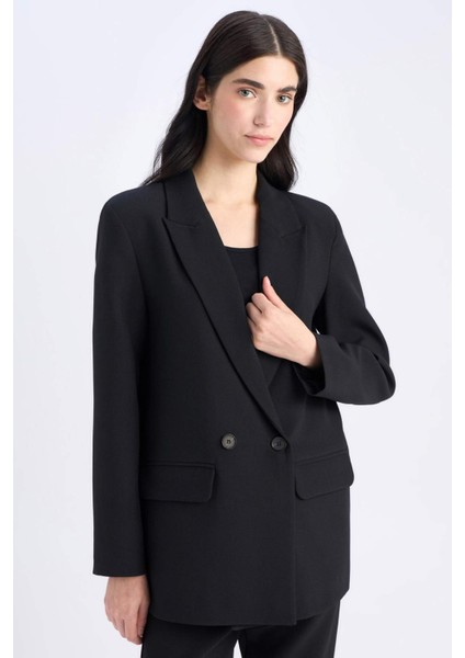 Oversize Geniş Kalıp Ceket Yaka Blazer Ceket C2457AX25SP