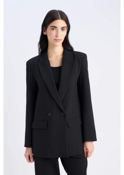 Oversize Geniş Kalıp Ceket Yaka Blazer Ceket C2457AX25SP