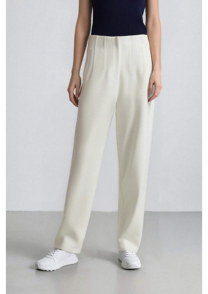 Carrot Fit Crop Kumaş Pantolon Fermuarlı Yüksek Bel Dar Paça C2466AX25SP