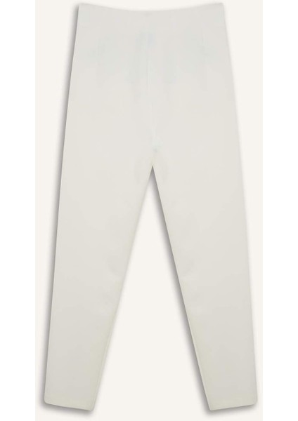 Carrot Fit Crop Kumaş Pantolon Fermuarlı Yüksek Bel Dar Paça C2466AX25SP