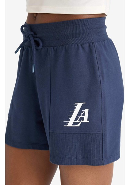 Fit NBA Los Angeles Lakers Standart Fit Sporcu Kısa Paça Şort E3626AX25SM