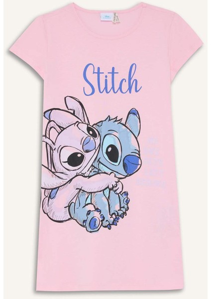 Kız Çocuk Disney Lilo & Stitch Kısa Kollu Elbise C2959A825SM