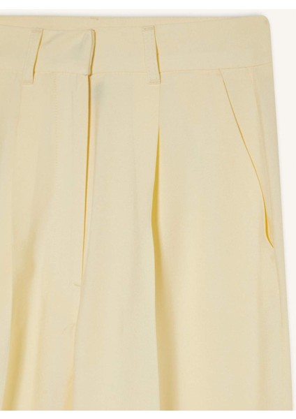Afra x Defacto Wide Leg Tensel Kumaş Pantolon Cepli Yüksek Bel Geniş Paça A1138AX25SP