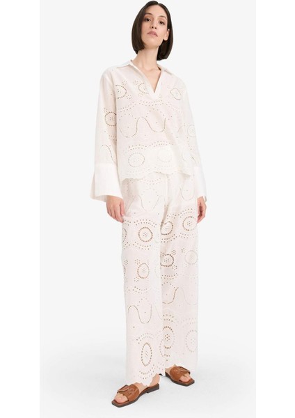 Regular Fit Brode Plaj Pantolonu-Fall in Love E4711AX25SM