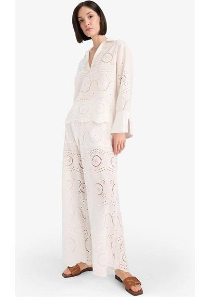 Regular Fit Brode Plaj Pantolonu-Fall in Love E4711AX25SM