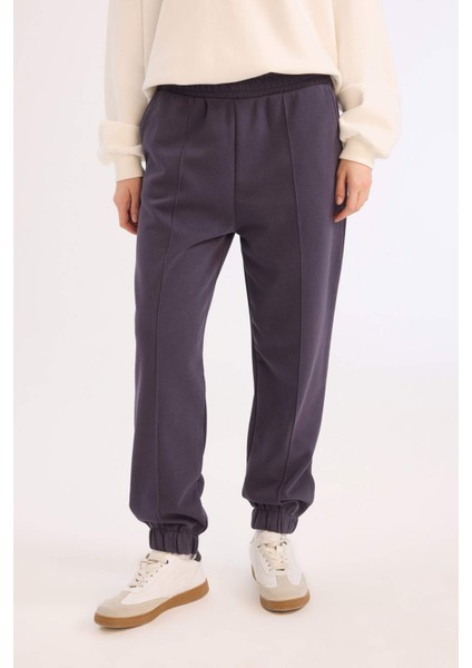 Coool Kalın Jogger Eşofman Altı Basic Düz Cepli Beli Paçası Lastikli E6300AX24WN