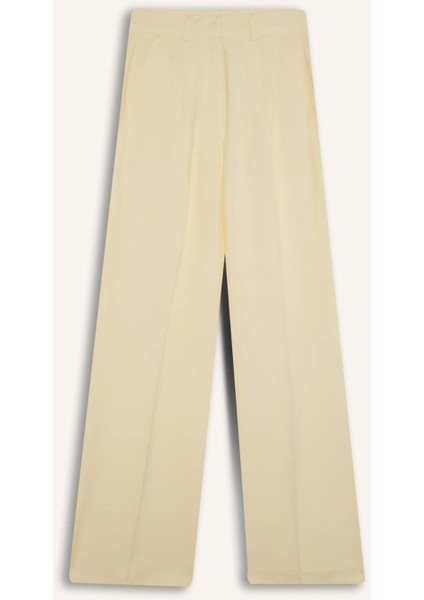 Afra x Defacto Wide Leg Tensel Kumaş Pantolon Cepli Yüksek Bel Geniş Paça A1138AX25SP